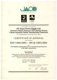 ISO 14001 Certificate of Quality